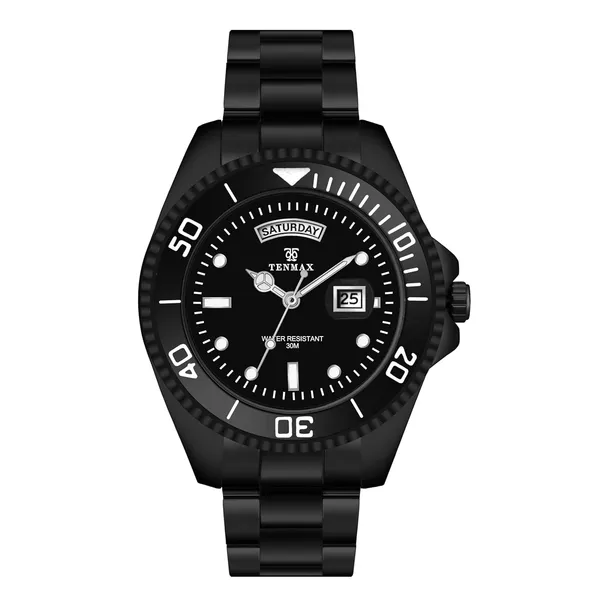 Submarine_6110_Men_S_Day_Date_Watch_All_Black_Stainless_Steel_Quartz_Water_Resistant_Men_S_Watch