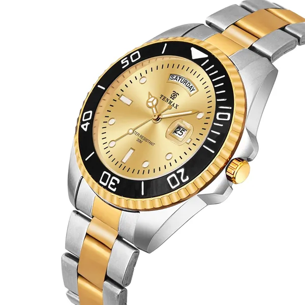Submarine_6110_Men_S_Watch_Day_Date_Quartz_Movement_Two_Tone_Stainless_Steel_Water_Resistant_Luxury_Classic_Dress_Watch