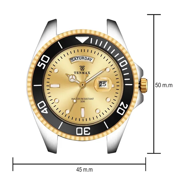 Submarine_6110_Men_S_Watch_Day_Date_Quartz_Movement_Two_Tone_Stainless_Steel_Water_Resistant_Luxury_Classic_Dress_Watch