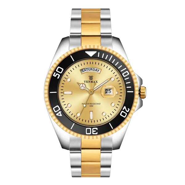 Submarine_6110_Men_S_Watch_Day_Date_Quartz_Movement_Two_Tone_Stainless_Steel_Water_Resistant_Luxury_Classic_Dress_Watch