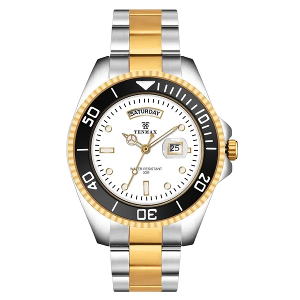 Submarine_6110_Men_S_Watch_Day_Date_Quartz_Movement_Two_Tone_Stainless_Steel_Water_Resistant_Luxury_Classic_Dress_Watch