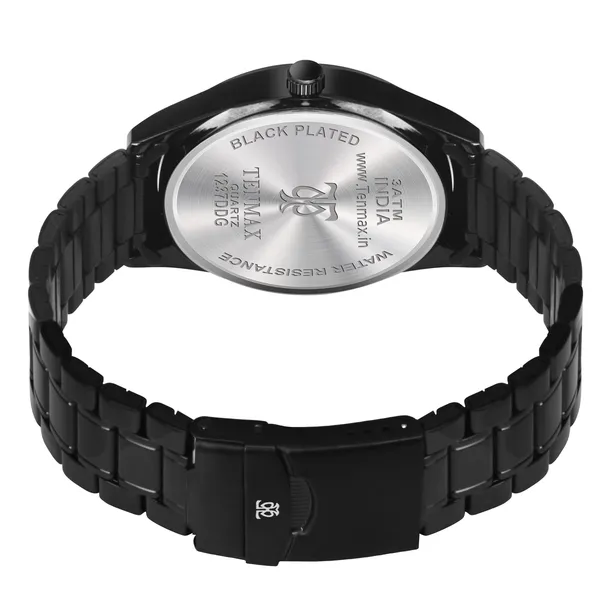 Steelfusion_1237_Men_S_All_Black_Watch_Day_Date_Quartz_Analog_Luminous_Hands_Stainless_Steel_Water_Resistance_Casual_Dress_Watch