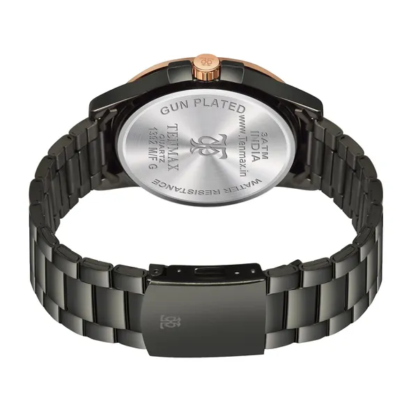 1392_Multifunction_Men_S_Gunmetal_Watch_Japanese_Vx9J_Quartz_Movement_Skeleton_Transparent_Dial_Luminous_Hands_Stylish_Chronograph_Look_Business_Casual_Timepiece