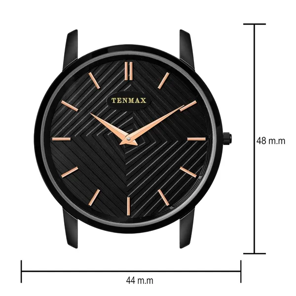 9041_Black_Metal_Quartz_Analog_Watch_For_Men_Slim_Stainless_Steel_Case_With_Black_Leather_Strap_Minimalist_Ultra_Thin_Design_Japanese_Movement_Casual_Formal_Wear