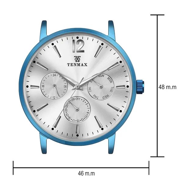 9100_Quartz_Blue_Multifunction_Analog_Watch_For_Men_Vx9J_Japanese_Muscle_Movement_Stainless_Steel_Case_Day_Date_24_Hour_Subdials_Stylish_Business_Casual_Wear