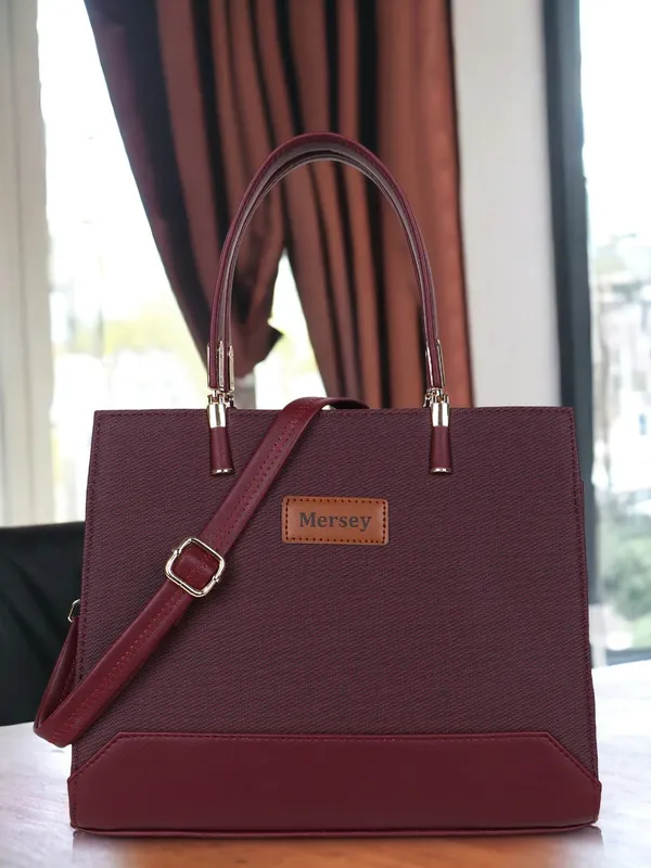 Maroon_Pu_Leatherette_Sling_Bag_Casual_Evening_Party_Formal_For_Women