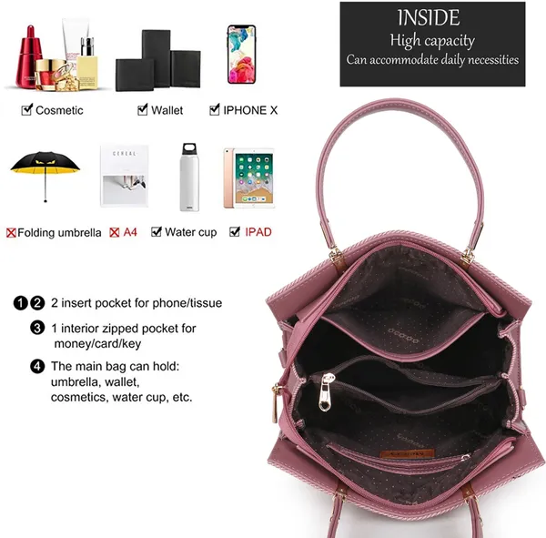 Pink_Pu_Leatherette_Sling_Bag_Casual_Evening_Party_Formal_For_Women