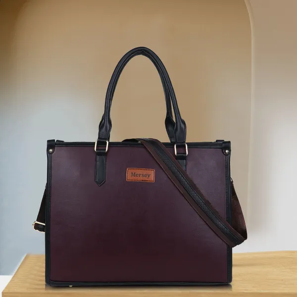 Burgundy_Pu_Handbag_Formal_Casual_For_Women