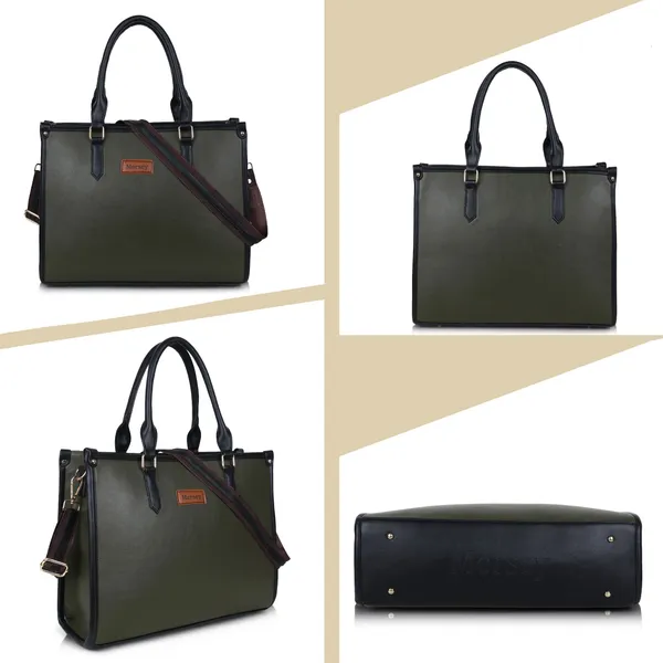 Green_Pu_Handbag_Formal_Casual_For_Women