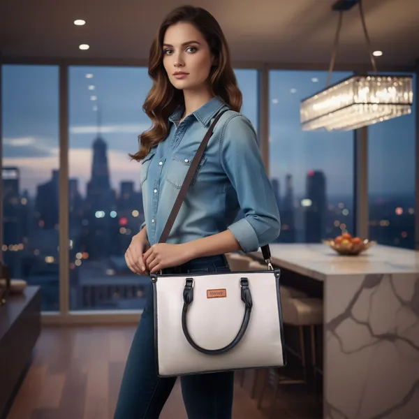 Grey_Pu_Handbag_Formal_Casual_For_Women