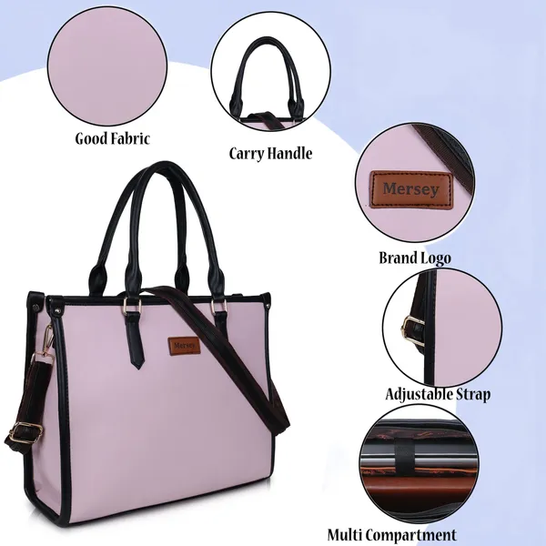 Pink_Pu_Handbag_Formal_Casual_For_Women