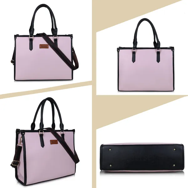 Pink_Pu_Handbag_Formal_Casual_For_Women