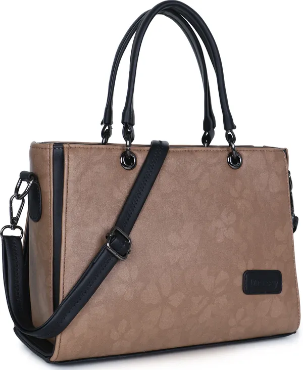 Brown_And_Black_Pu_Rexine_Sling_Bag_Casual_Evening_Party_Festive_Formal_Travel_For_Women