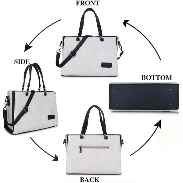 White_And_Black_Pu_Rexine_Sling_Bag_Casual_Evening_Party_Festive_Formal_Travel_For_Women