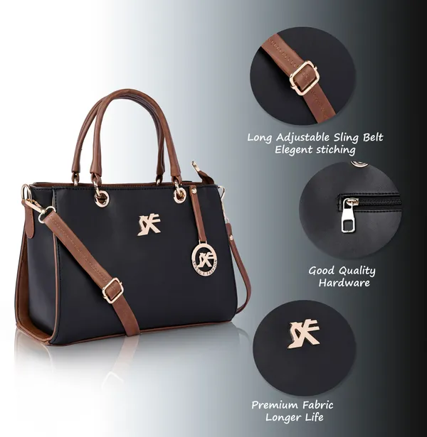 Black_Artificial_Leather_Sling_Bag_Casual_Evening_Party_Festive_Formal_For_Women
