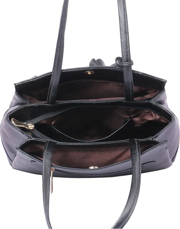 Black_Pu_Hand_Held_Bag_Casual_For_Women