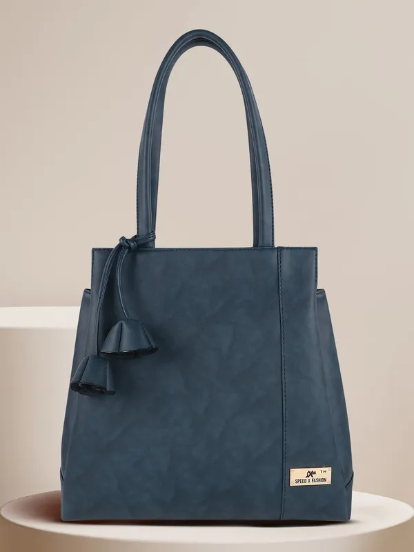 Blue_Pu_Hand_Held_Bag_Casual_For_Women