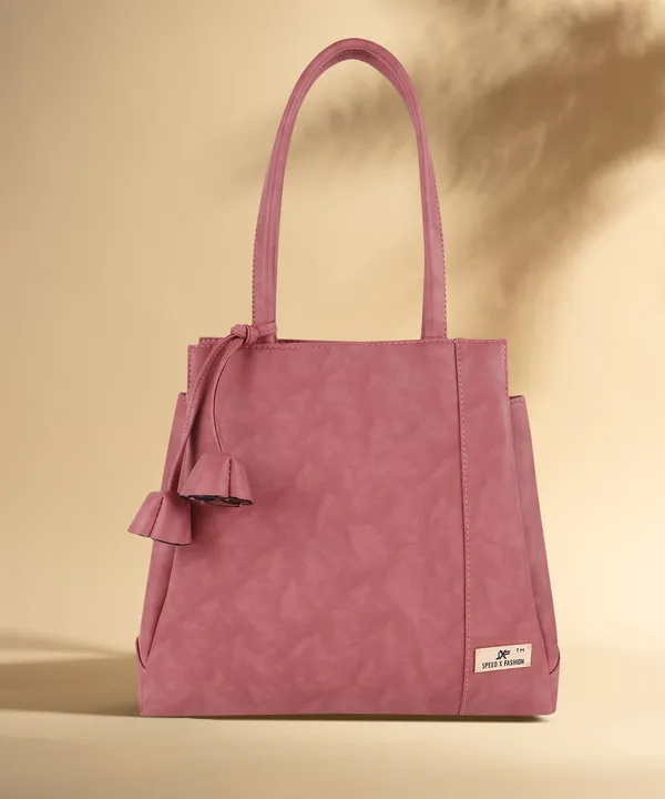 Pink_Pu_Hand_Held_Bag_Casual_For_Women