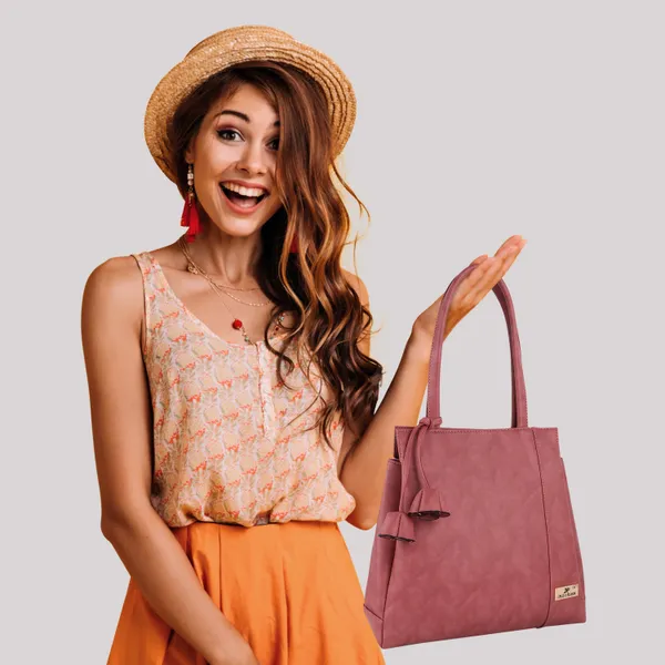Pink_Pu_Hand_Held_Bag_Casual_For_Women