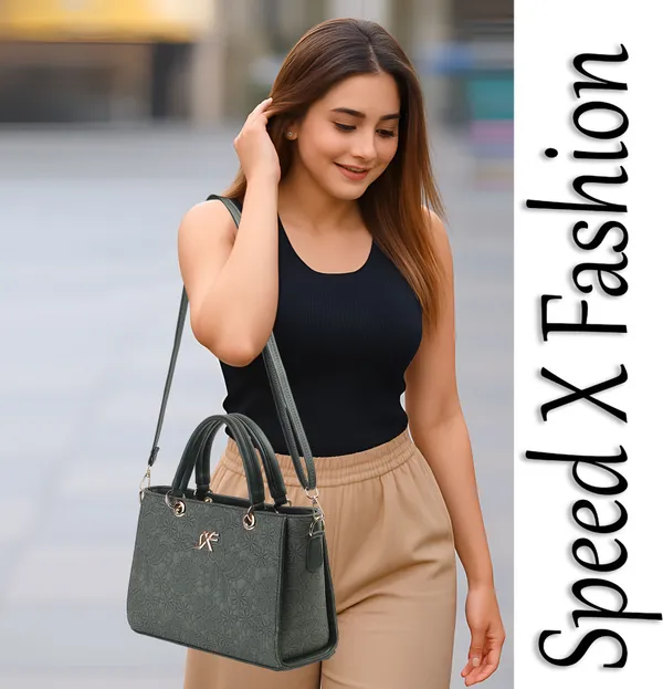 Green_Artificial_Leather_Sling_Bag_Casual_Evening_Party_Festive_Formal_For_Women