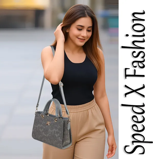 Grey_Artificial_Leather_Sling_Bag_Casual_Evening_Party_Festive_Formal_For_Women