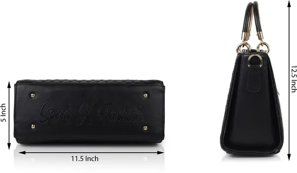 Black_Artificial_Leather_Handbag_Casual_Formal_Festive_For_Women
