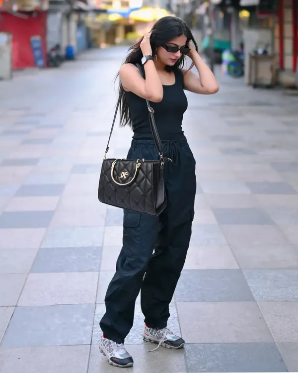 Black_Pu_Artificial_Leather_Sling_Bag_Casual_For_Women