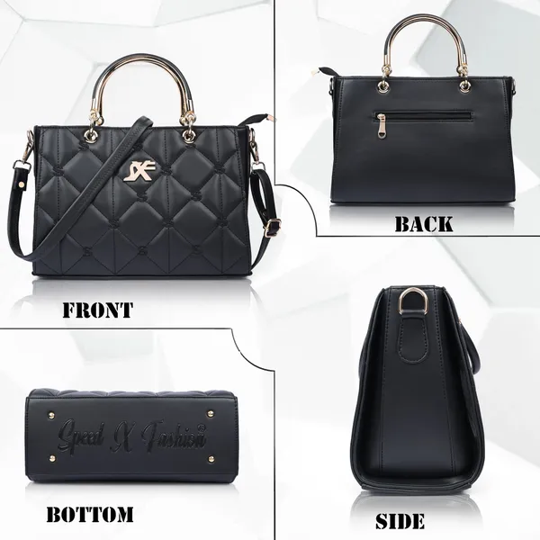 Black_Pu_Artificial_Leather_Sling_Bag_Casual_For_Women
