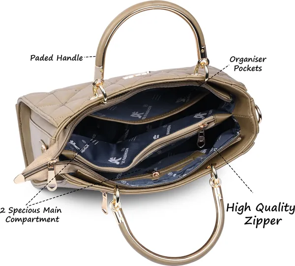 Khaki_Pu_Artificial_Leather_Sling_Bag_Casual_For_Women