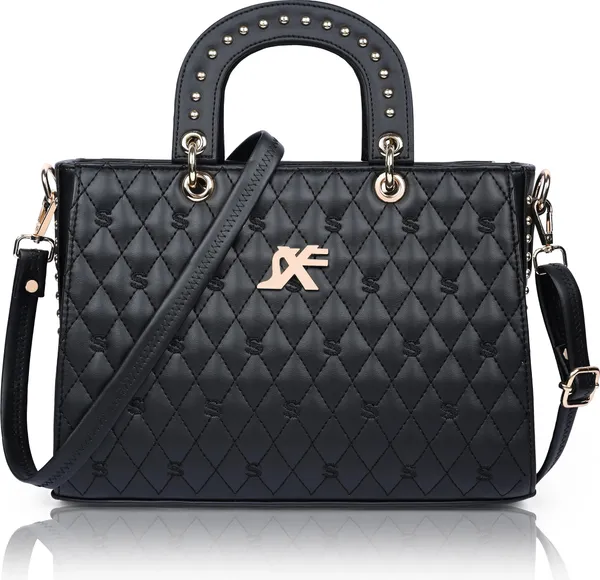 Black_Pu_Artificial_Leather_Handbag_Casual_For_Women