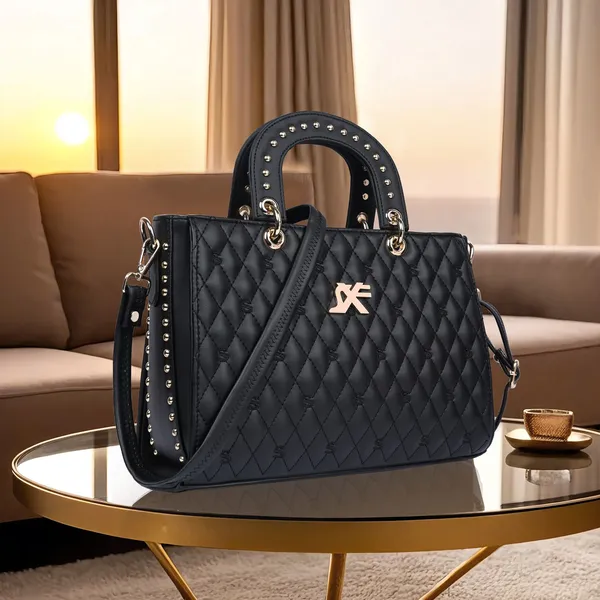 Black_Pu_Artificial_Leather_Handbag_Casual_For_Women