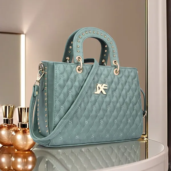 Green_Pu_Artificial_Leather_Handbag_Casual_For_Women