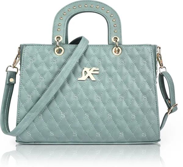 Green_Pu_Artificial_Leather_Handbag_Casual_For_Women