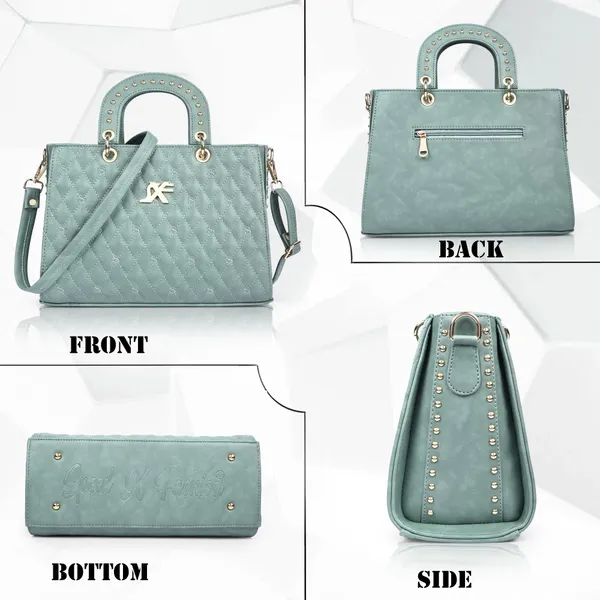 Green_Pu_Artificial_Leather_Handbag_Casual_For_Women