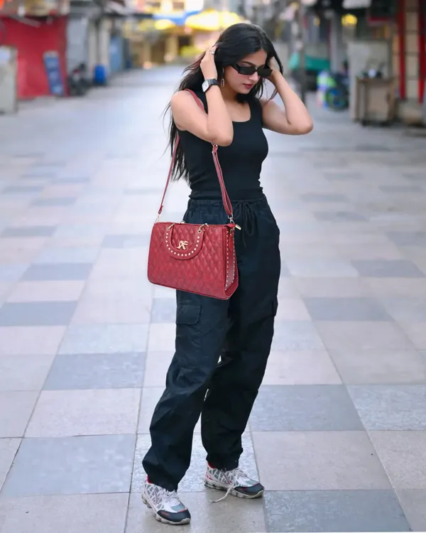 Maroon_Pu_Artificial_Leather_Handbag_Casual_For_Women