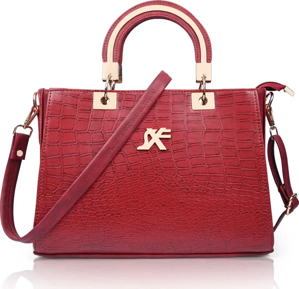 Maroon_Pu_Artificial_Leather_Sling_Bag_Casual_For_Women