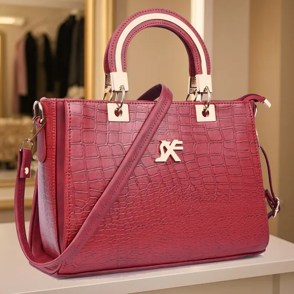 Maroon_Pu_Artificial_Leather_Sling_Bag_Casual_For_Women