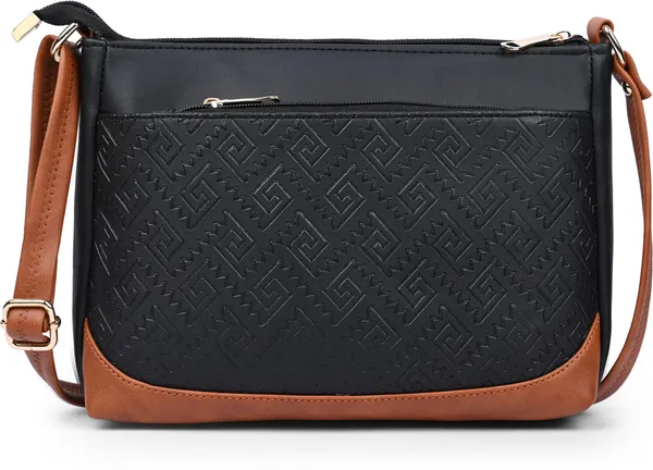 Black_Pu_Leatherette_Sling_Bag_Casual_For_Women