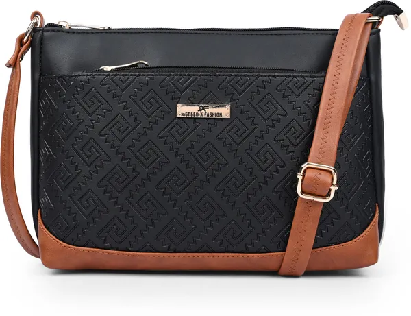 Black_Pu_Leatherette_Sling_Bag_Casual_For_Women
