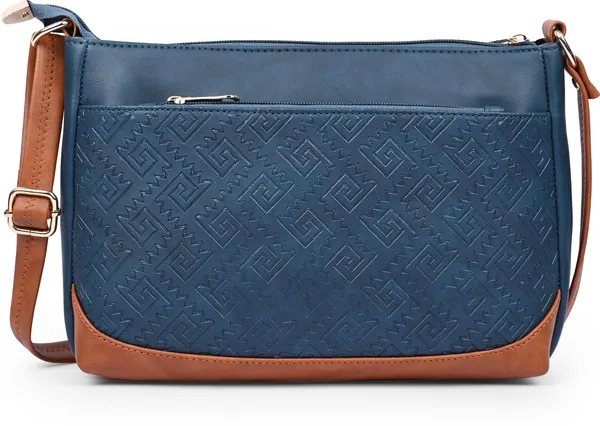 Blue_Pu_Leatherette_Sling_Bag_Casual_For_Women