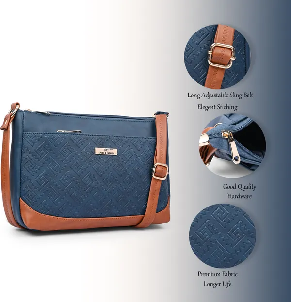 Blue_Pu_Leatherette_Sling_Bag_Casual_For_Women