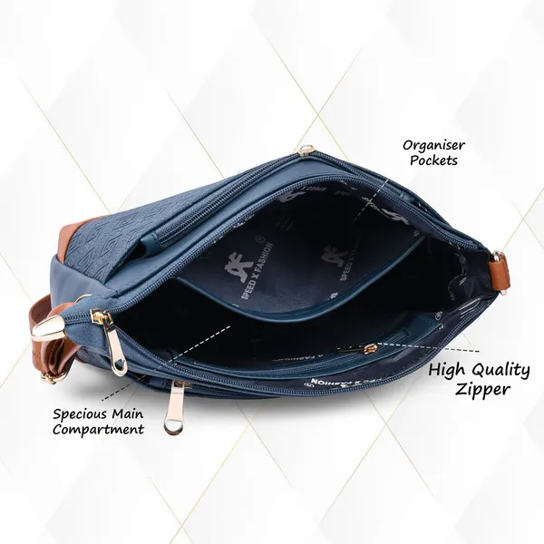 Blue_Pu_Leatherette_Sling_Bag_Casual_For_Women