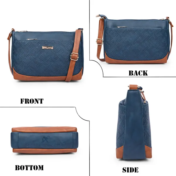 Blue_Pu_Leatherette_Sling_Bag_Casual_For_Women