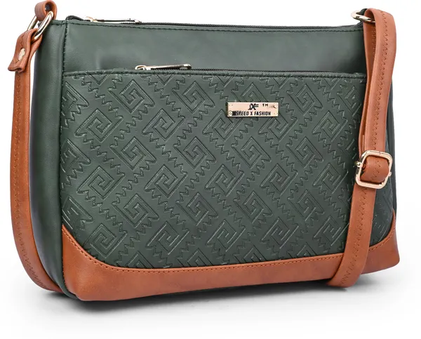 Green_Pu_Leatherette_Sling_Bag_Casual_For_Women