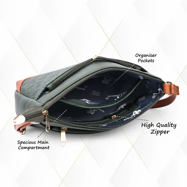 Green_Pu_Leatherette_Sling_Bag_Casual_For_Women