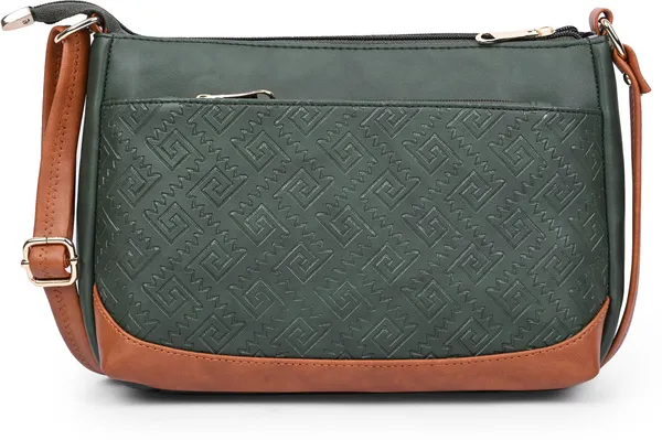 Green_Pu_Leatherette_Sling_Bag_Casual_For_Women