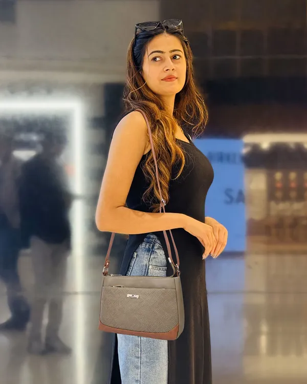 Khaki_Pu_Leatherette_Sling_Bag_Casual_For_Women
