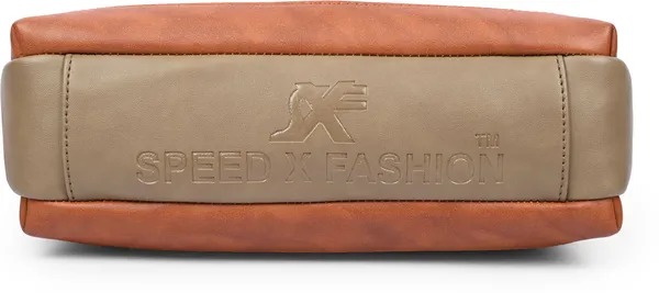 Khaki_Pu_Leatherette_Sling_Bag_Casual_For_Women