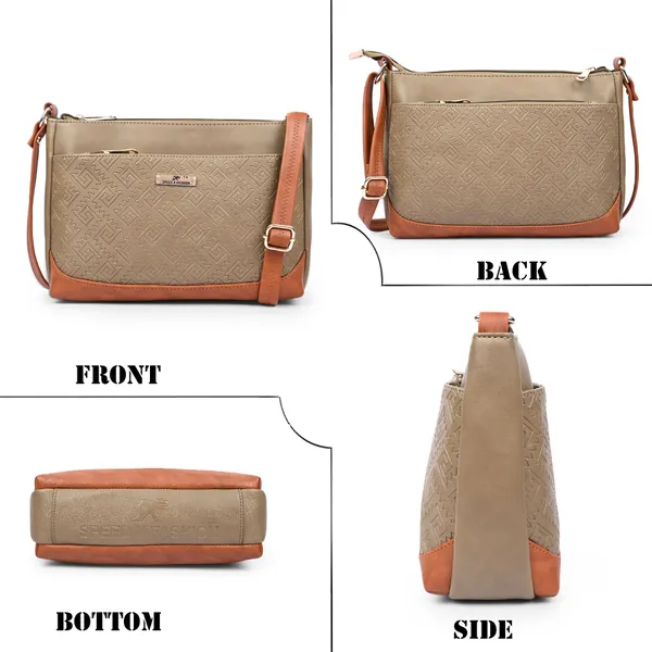 Khaki_Pu_Leatherette_Sling_Bag_Casual_For_Women