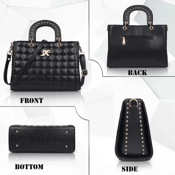 Black_Pu_Artificial_Leather_Sling_Bag_Casual_For_Women
